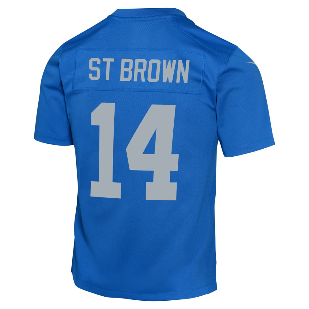 Amon-Ra St. Brown Detroit Lions Youth Game Jersey Blue | Nike for Sale