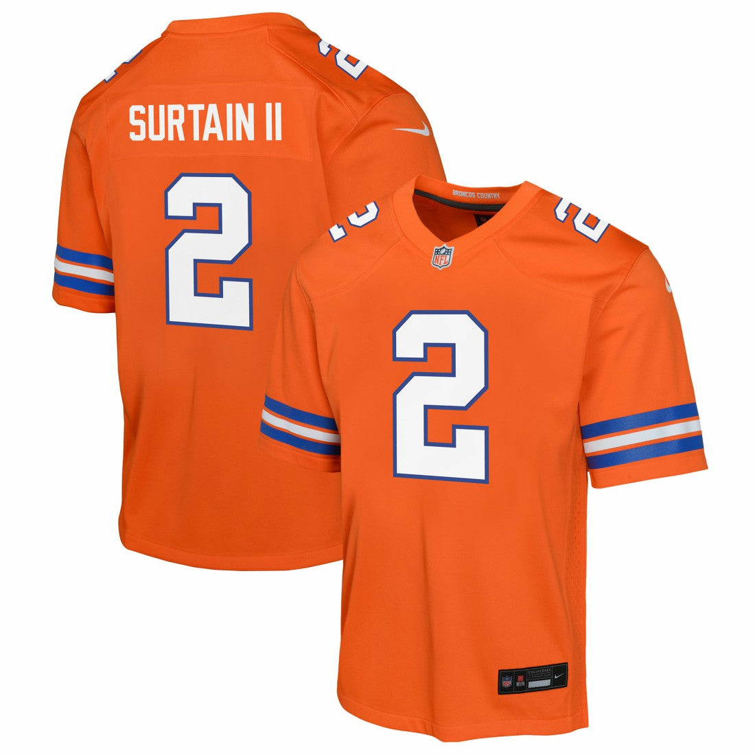Patrick Surtain II Denver Broncos Youth Game Jersey Orange | Nike for Sale