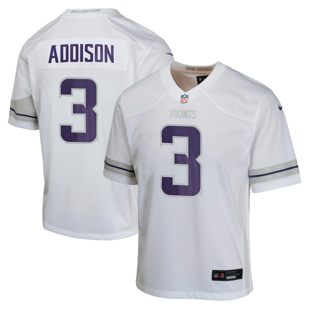 Jordan Addison Minnesota Vikings Youth Game Jersey White | Nike for Sale