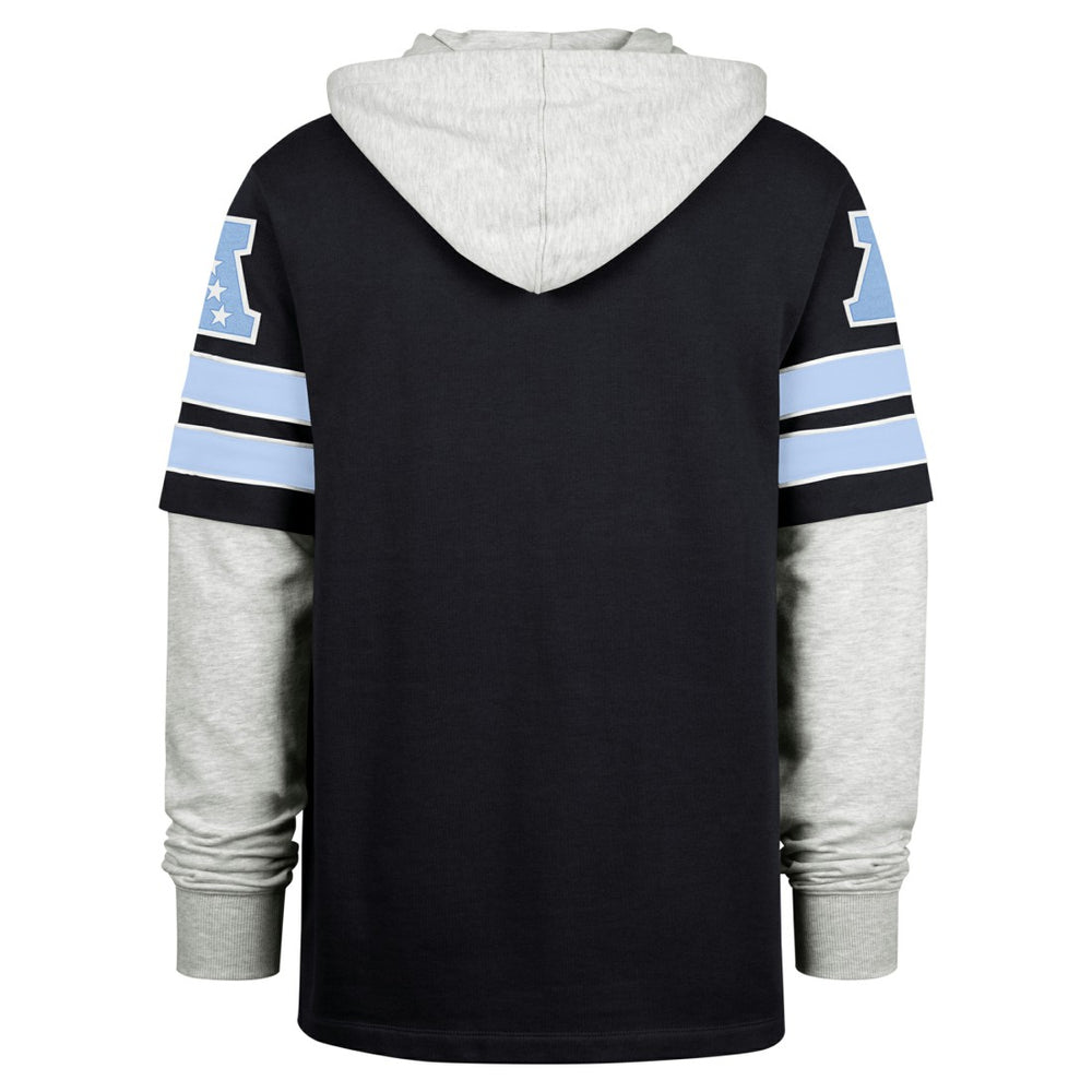 Tennessee Titans '47 Double Header Blitz Cornerback Pullover Hoodie Navy | 47 brand