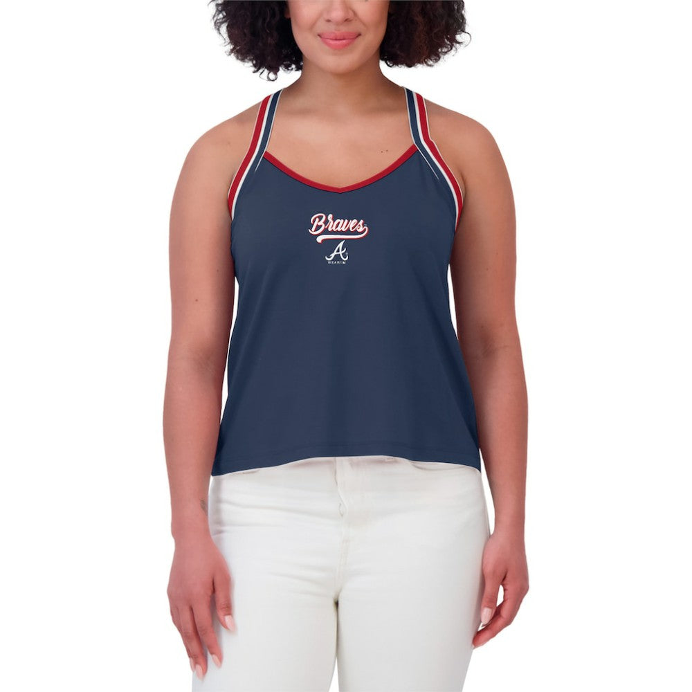 Atlanta Braves WEAR by Erin Andrews Women's Cross Strap Tank Top - MLB