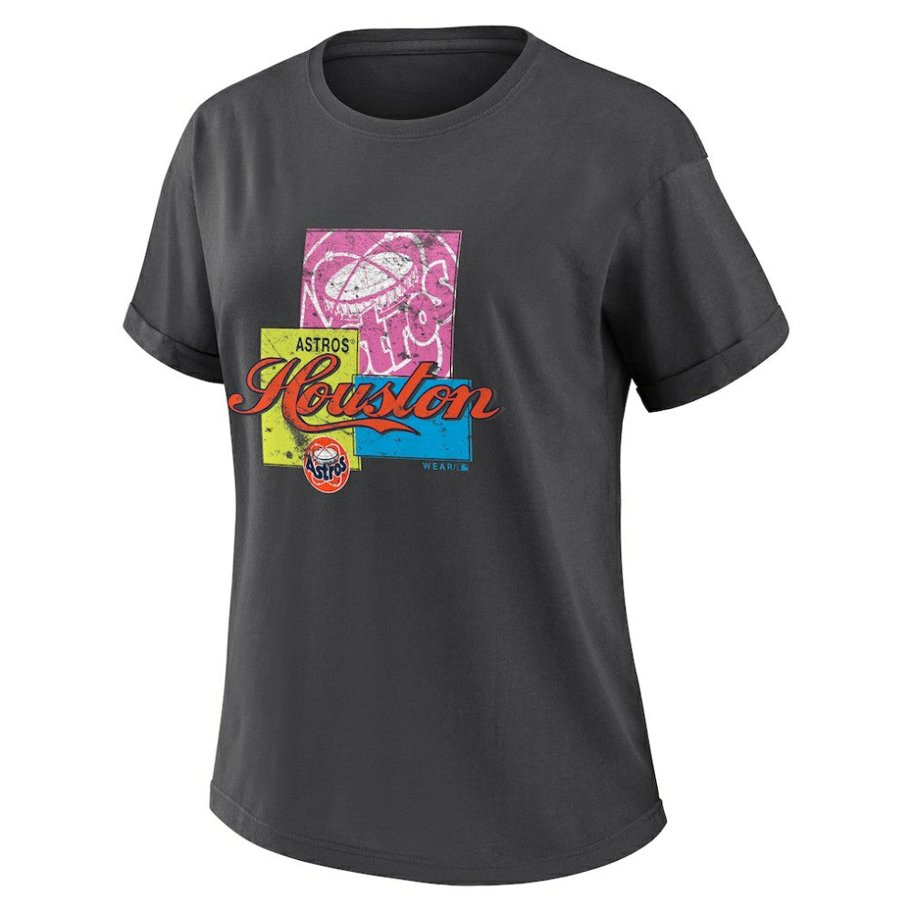 Houston Astros WEAR by Erin Andrews Women's Domestic Box Color Boyfriend T-Shirt - MLB