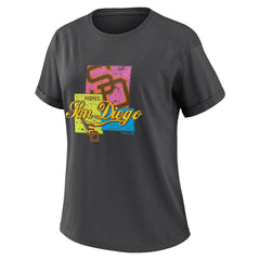 San Diego Padres WEAR by Erin Andrews Women's Domestic Box Color Boyfriend T-Shirt - MLB