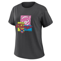 Chicago Cubs WEAR by Erin Andrews Women's Domestic Box Color Boyfriend T-Shirt - MLB