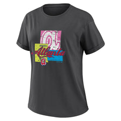 Atlanta Braves WEAR by Erin Andrews Women's Domestic Box Color Boyfriend T-Shirt - MLB