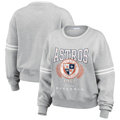 Houston Astros WEAR by Erin Andrews Women's Domestic Crest Pullover Sweatshirt - MLB