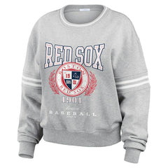 Boston Red Sox WEAR by Erin Andrews Women's Domestic Crest Pullover Sweatshirt - MLB