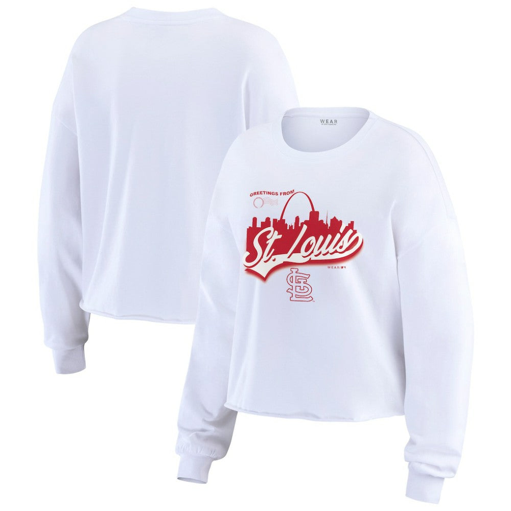 St. Louis Cardinals WEAR by Erin Andrews Women's Domestic Postcard Long Sleeve T-Shirt - MLB