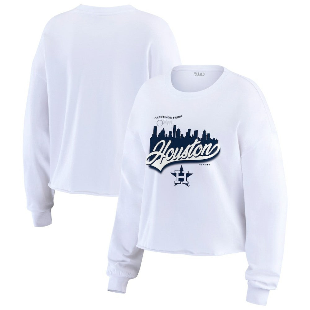 Houston Astros WEAR by Erin Andrews Women's Domestic Postcard Long Sleeve T-Shirt - MLB