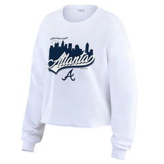 Atlanta Braves WEAR by Erin Andrews Women's Domestic Postcard Long Sleeve T-Shirt - MLB