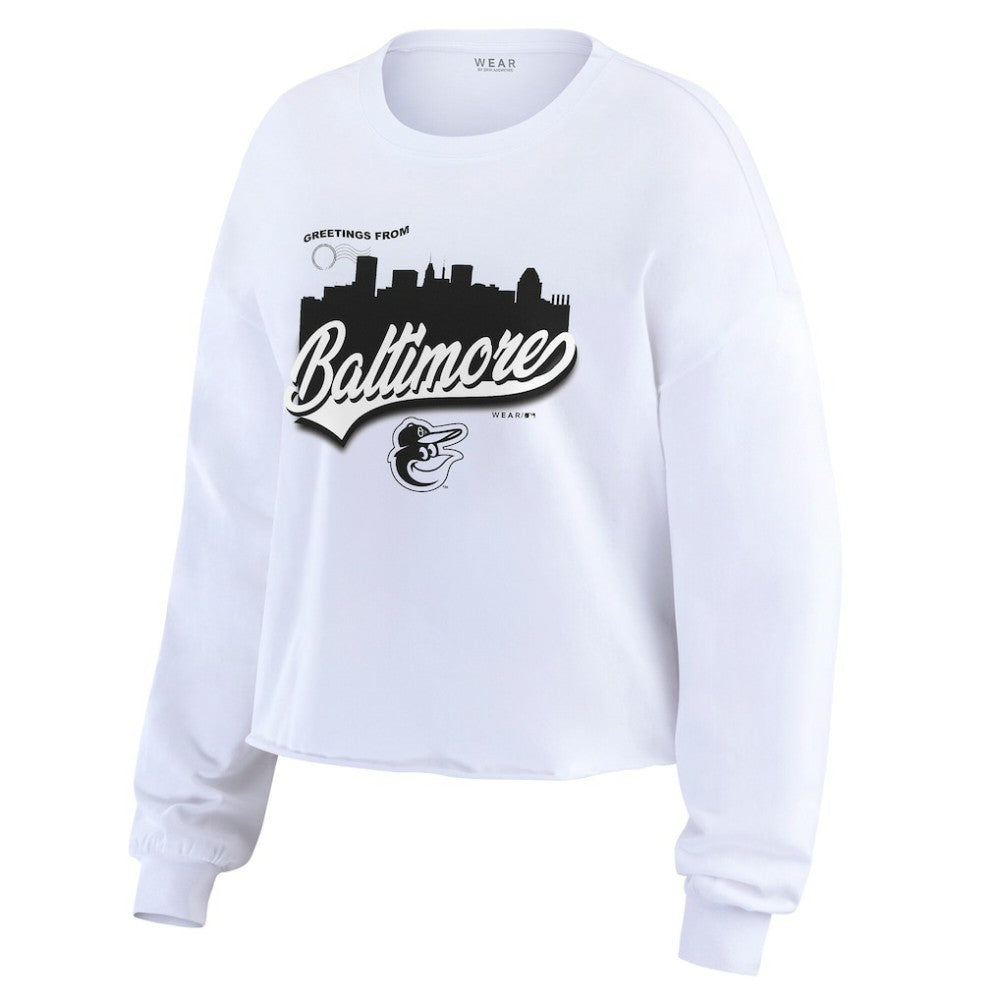 Baltimore Orioles WEAR by Erin Andrews Women's Domestic Postcard Long Sleeve T-Shirt - MLB