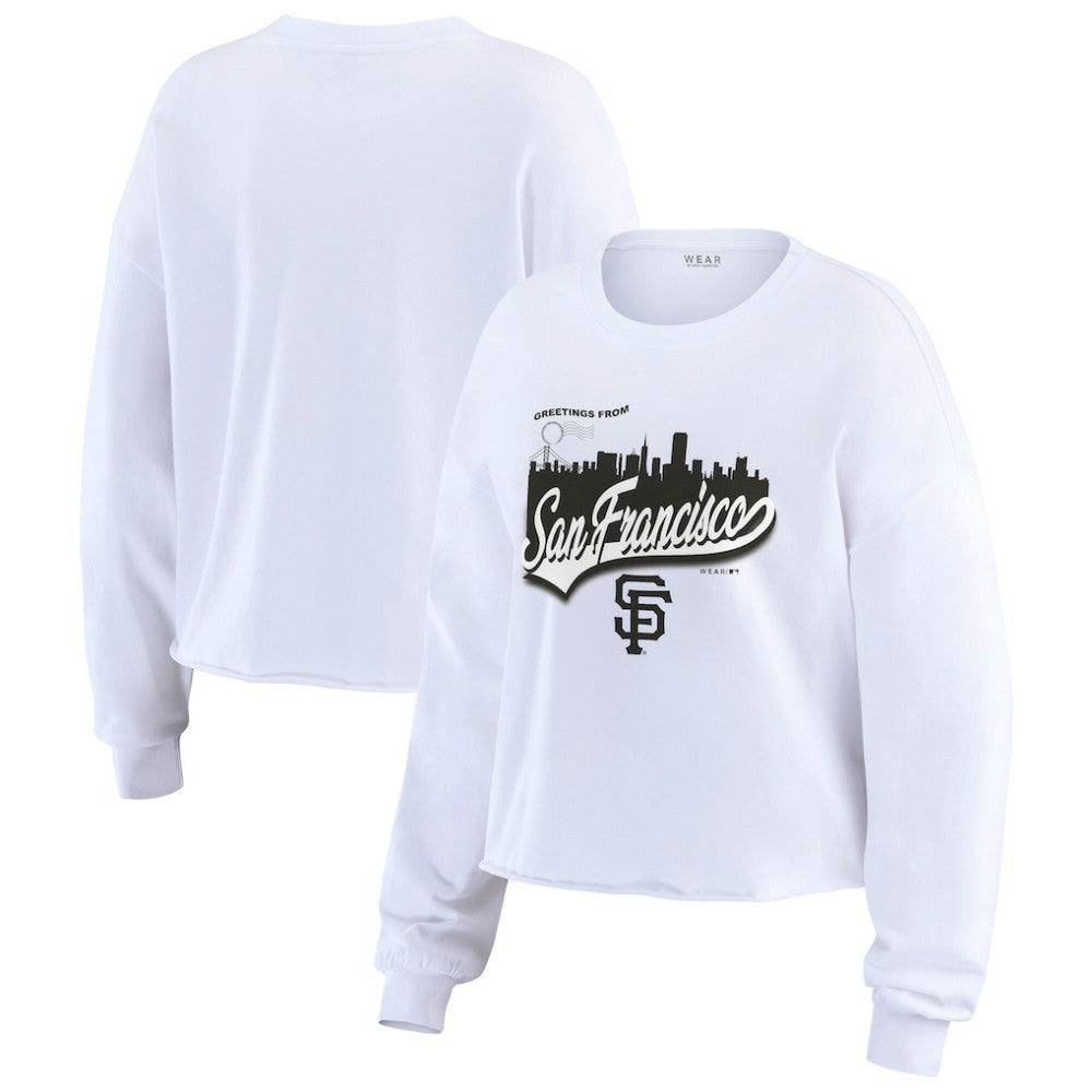 San Francisco Giants WEAR by Erin Andrews Women's Domestic Postcard Long Sleeve T-Shirt - MLB