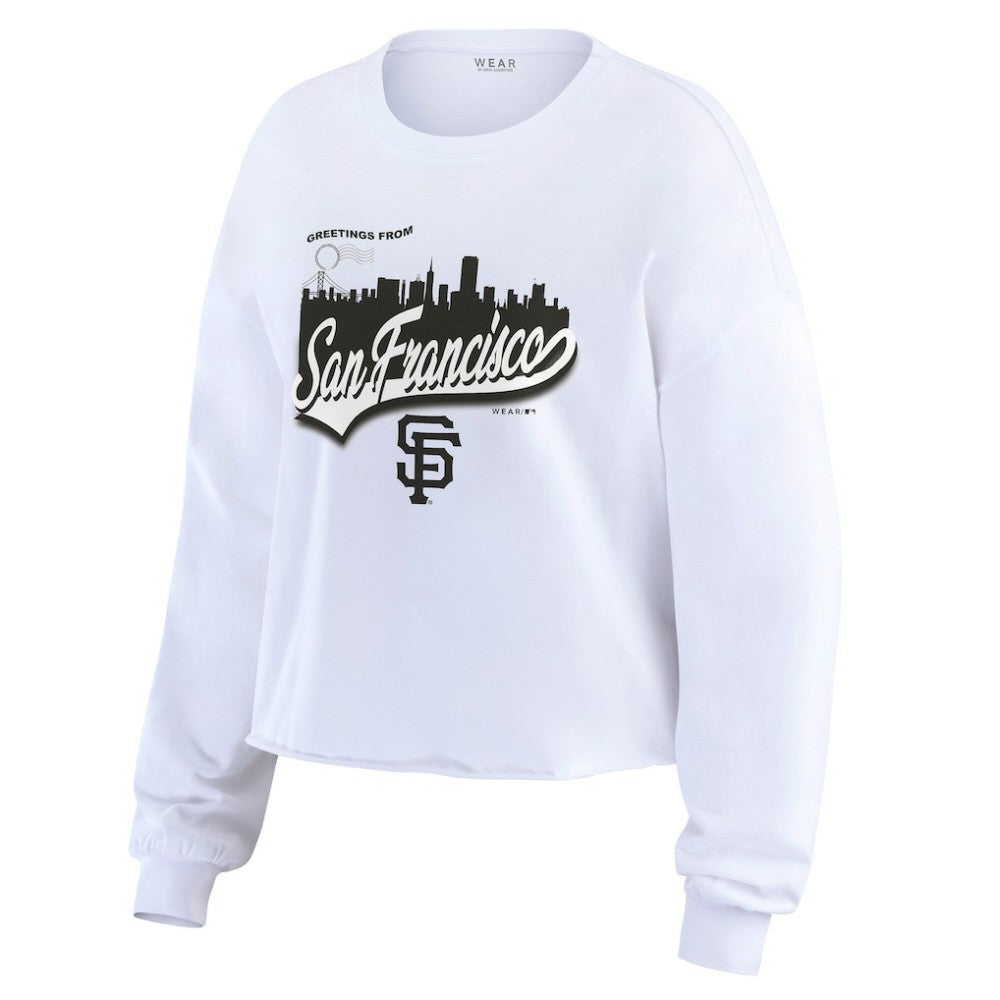 San Francisco Giants WEAR by Erin Andrews Women's Domestic Postcard Long Sleeve T-Shirt - MLB