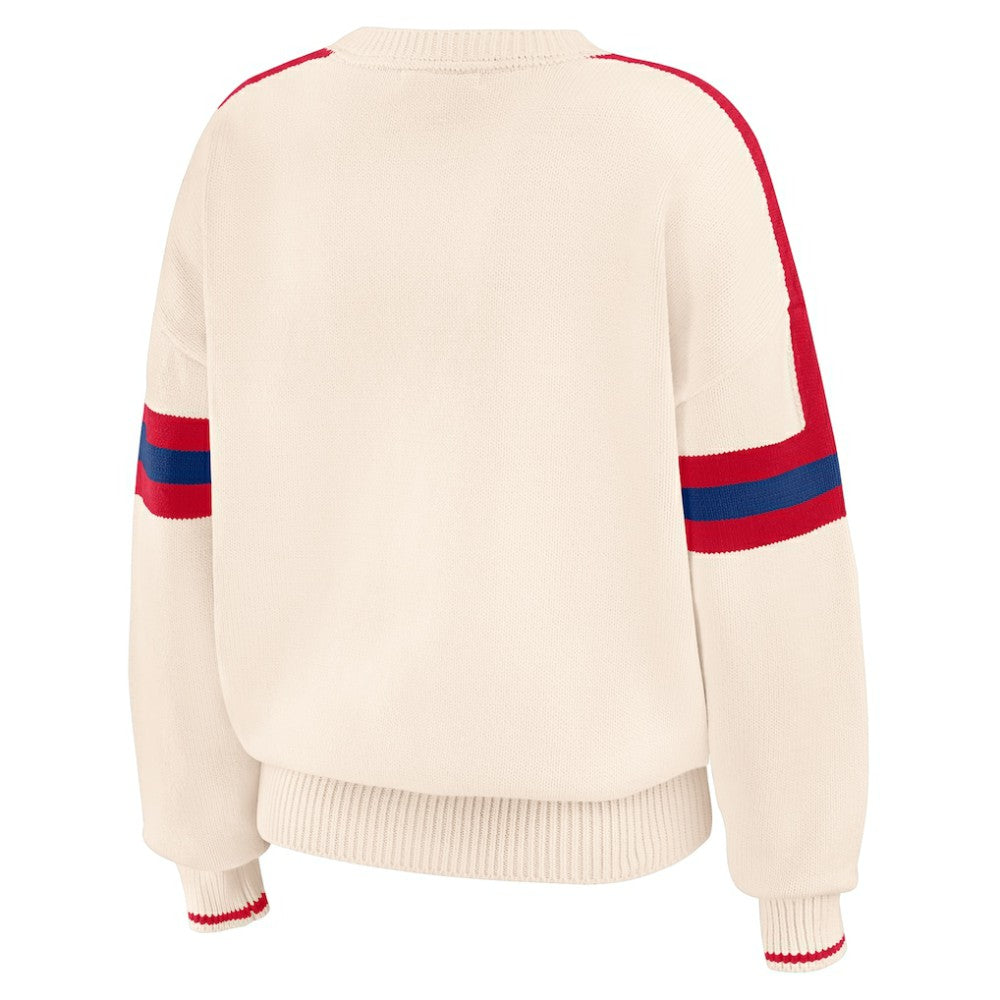 Philadelphia Phillies WEAR by Erin Andrews Women's Stripe Pullover Sweater - MLB