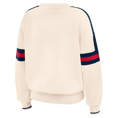 Atlanta Braves WEAR by Erin Andrews Women's Stripe Pullover Sweater - MLB