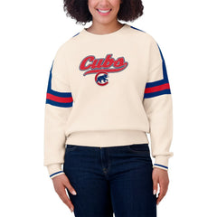 Chicago Cubs WEAR by Erin Andrews Women's Stripe Pullover Sweater - MLB