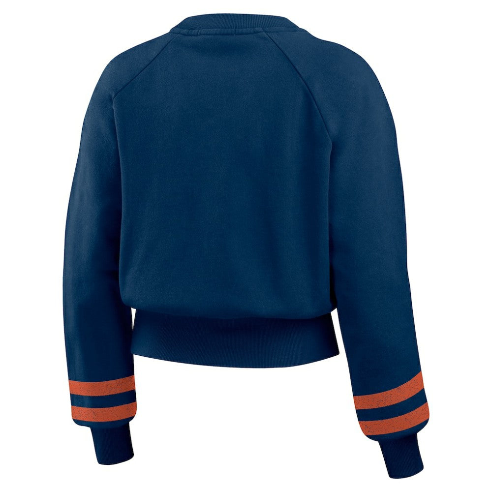 Houston Astros WEAR by Erin Andrews Women's Vintage Washed Cropped Pullover Sweatshirt - MLB