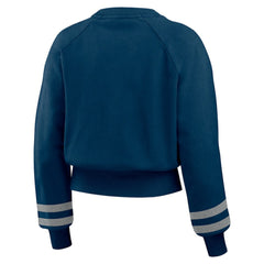 New York Yankees WEAR by Erin Andrews Women's Vintage Washed Cropped Pullover Sweatshirt - MLB