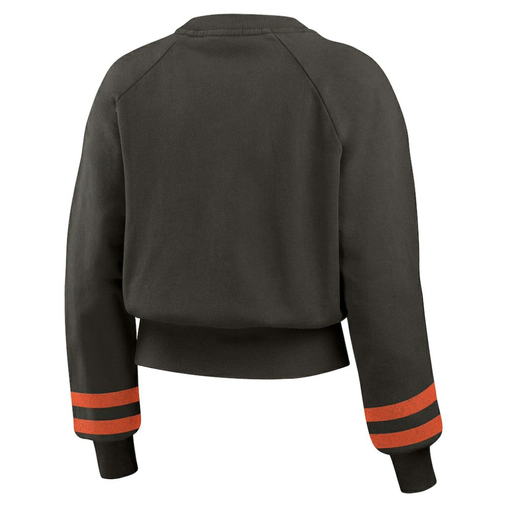 San Francisco Giants WEAR by Erin Andrews Women's Vintage Washed Cropped Pullover Sweatshirt - MLB
