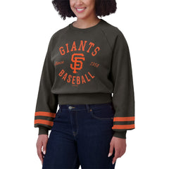 San Francisco Giants WEAR by Erin Andrews Women's Vintage Washed Cropped Pullover Sweatshirt - MLB
