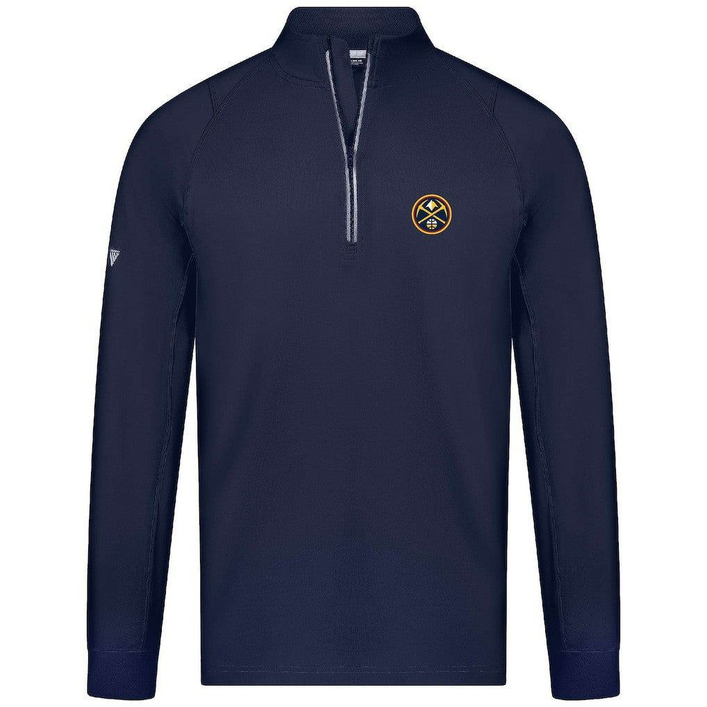 Denver Nuggets Levelwear Theory Insignia Core Quarter-Zip Pullover Top Navy - NBA
