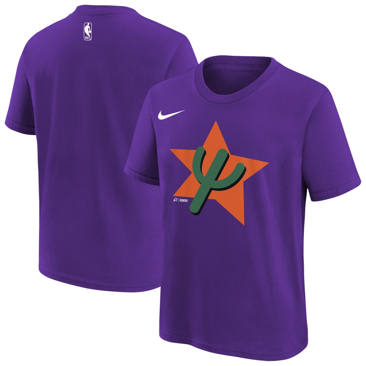 Phoenix Suns Youth 2025/26 City Edition Essential Logo T-Shirt Purple - NBA