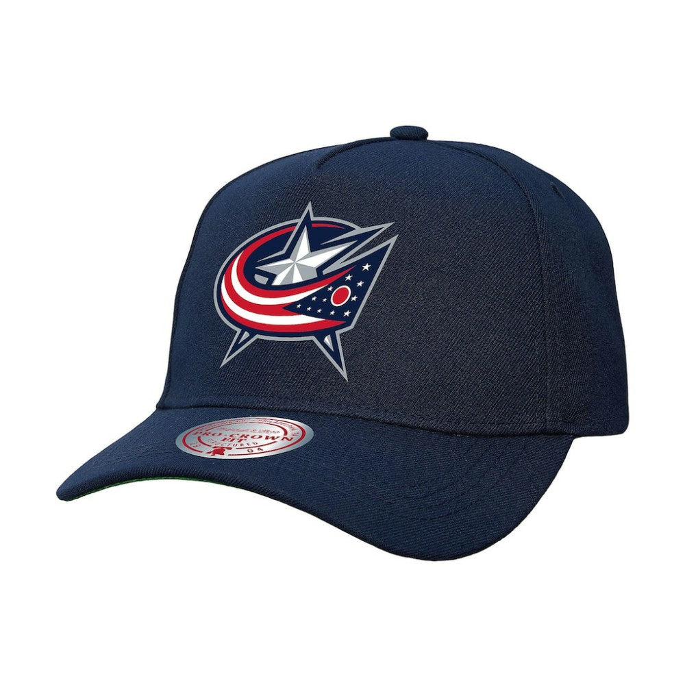 Columbus Blue Jackets Mitchell & Ness Core Team Ground Pro Adjustable Hat - Navy - NHL