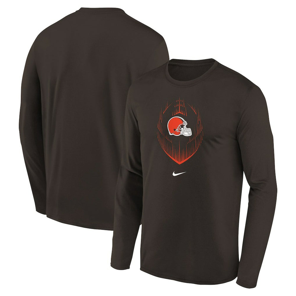 Cleveland Browns Preschool Legend Icon Long Sleeve T-Shirt Brown | Nike for Sale