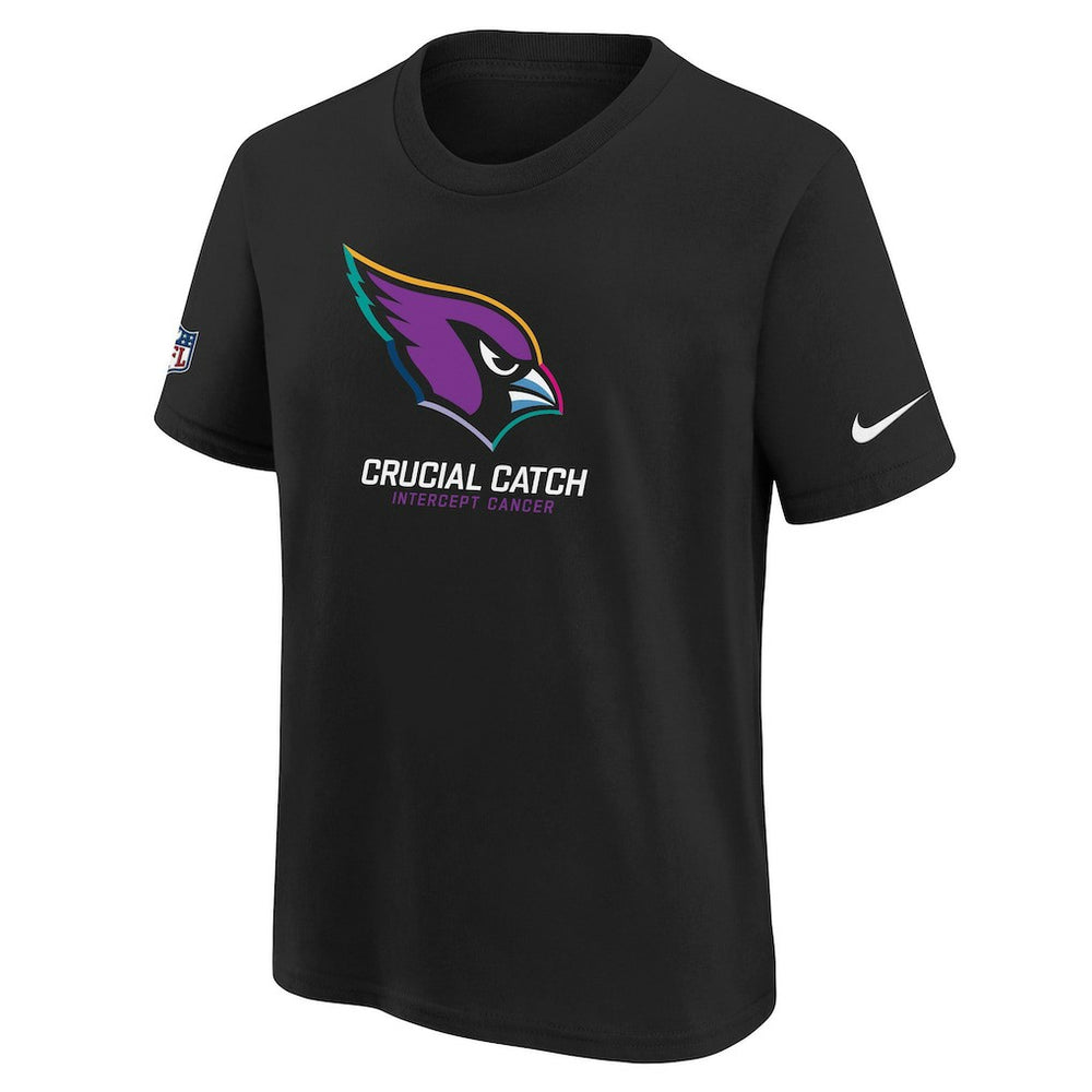 Arizona Cardinals Youth 2024 NFL Crucial Catch T-Shirt Black | Nike for Sale