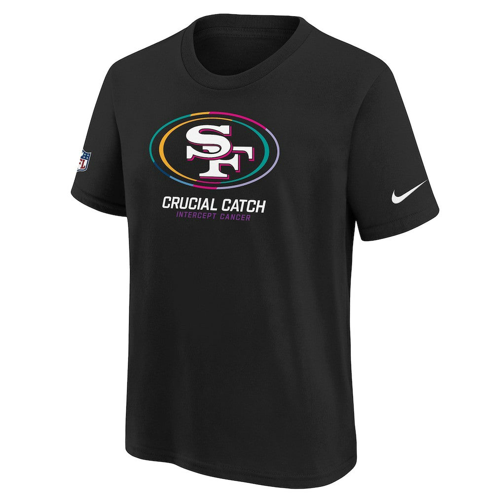 San Francisco 49ers Youth 2024 NFL Crucial Catch T-Shirt Black | Nike for Sale