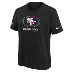 San Francisco 49ers Youth 2024 NFL Crucial Catch T-Shirt Black | Nike for Sale