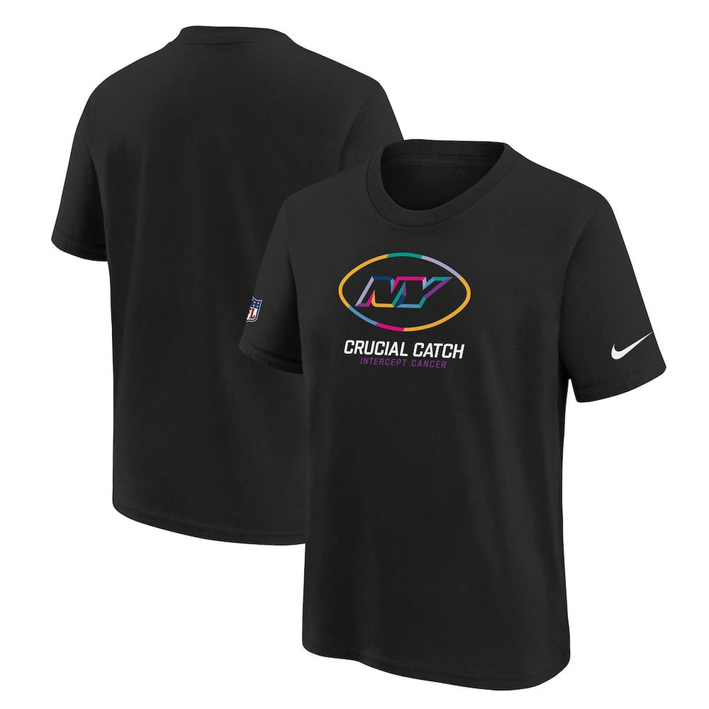 New York Jets Youth 2024 NFL Crucial Catch T-Shirt Black | Nike for Sale