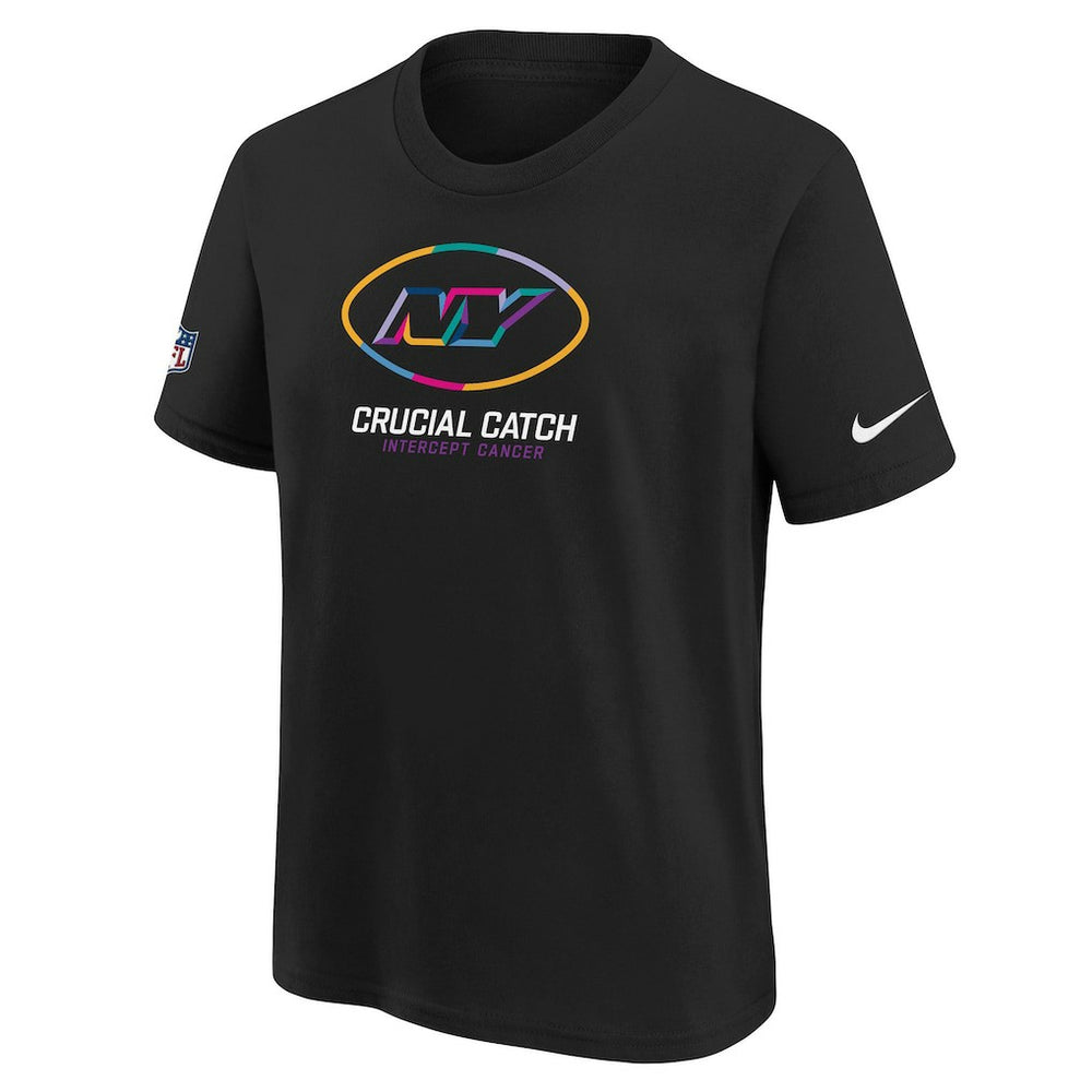 New York Jets Youth 2024 NFL Crucial Catch T-Shirt Black | Nike for Sale