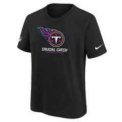Tennessee Titans Youth 2024 NFL Crucial Catch T-Shirt Black | Nike for Sale