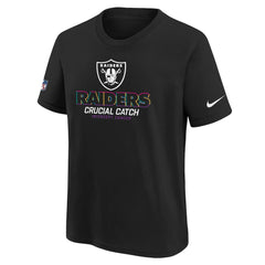 Las Vegas Raiders Youth 2024 NFL Crucial Catch T-Shirt Black | Nike for Sale
