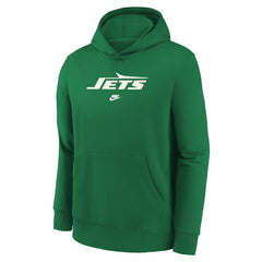New York Jets Youth Rewind Club Fleece Pullover Hoodie Kelly Green | Nike for Sale