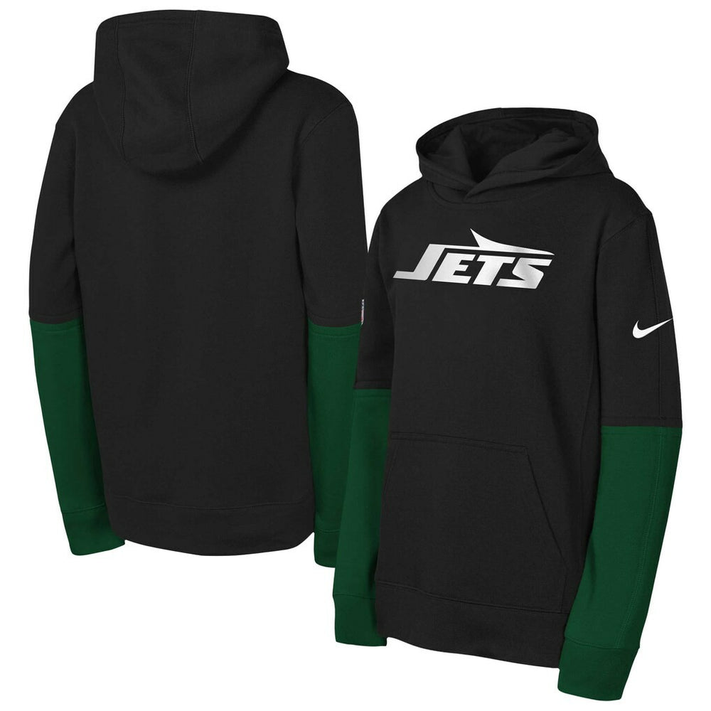 New York Jets Youth Club Pullover Hoodie Black | Nike for Sale