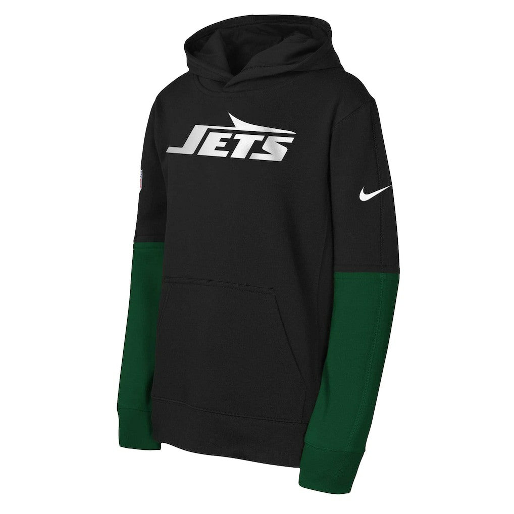 New York Jets Youth Club Pullover Hoodie Black | Nike for Sale