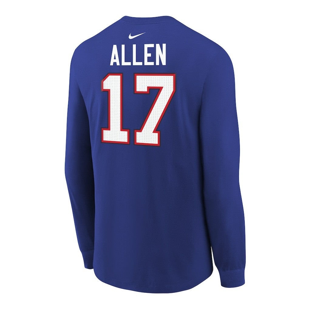 Josh Allen Buffalo Bills Youth Player Name & Number Long Sleeve T-Shirt Royal | Nike for Sale