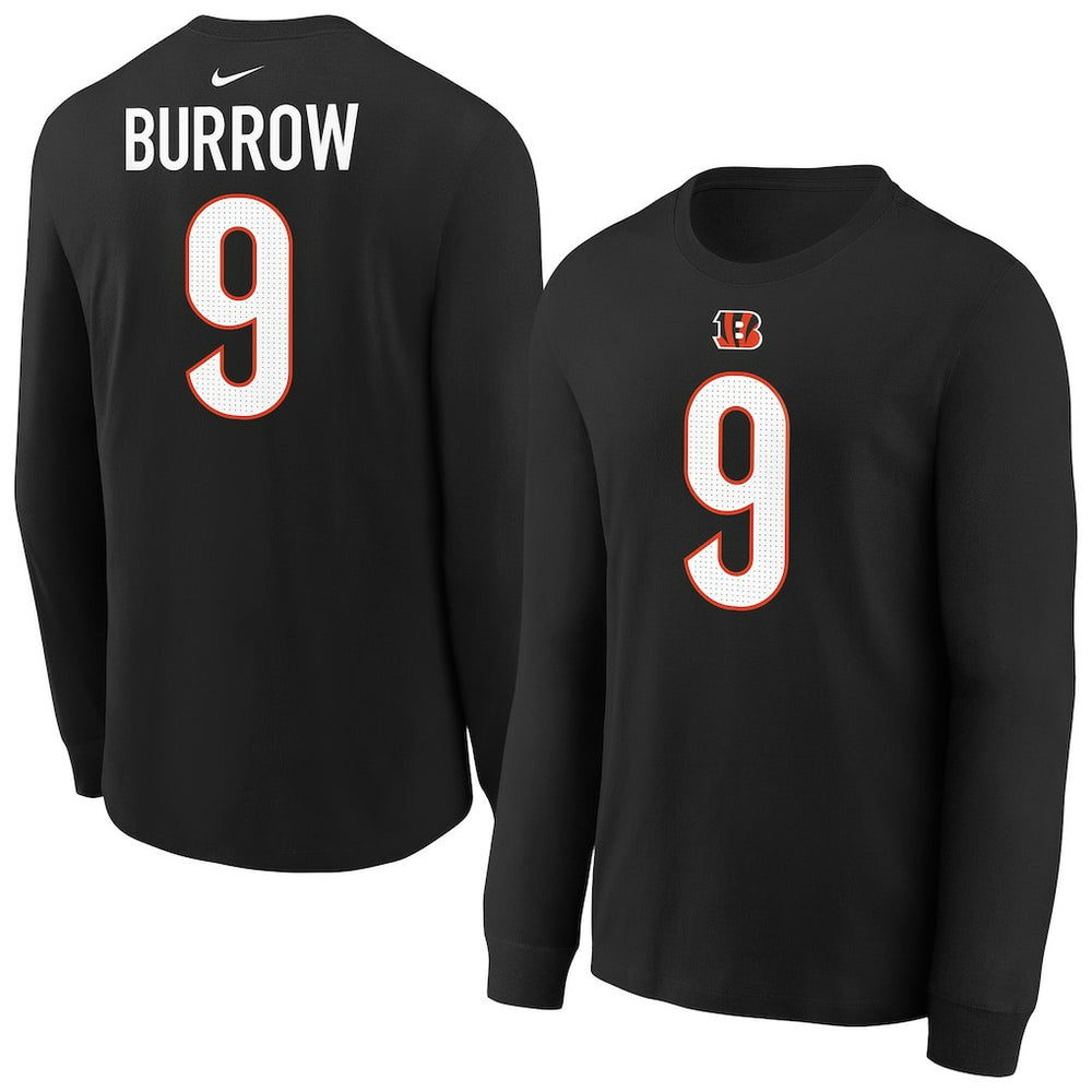 Joe Burrow Cincinnati Bengals Youth Player Name & Number Long Sleeve T-Shirt Black | Nike for Sale
