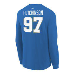 Aidan Hutchinson Detroit Lions Youth Player Name & Number Long Sleeve T-Shirt Blue | Nike for Sale