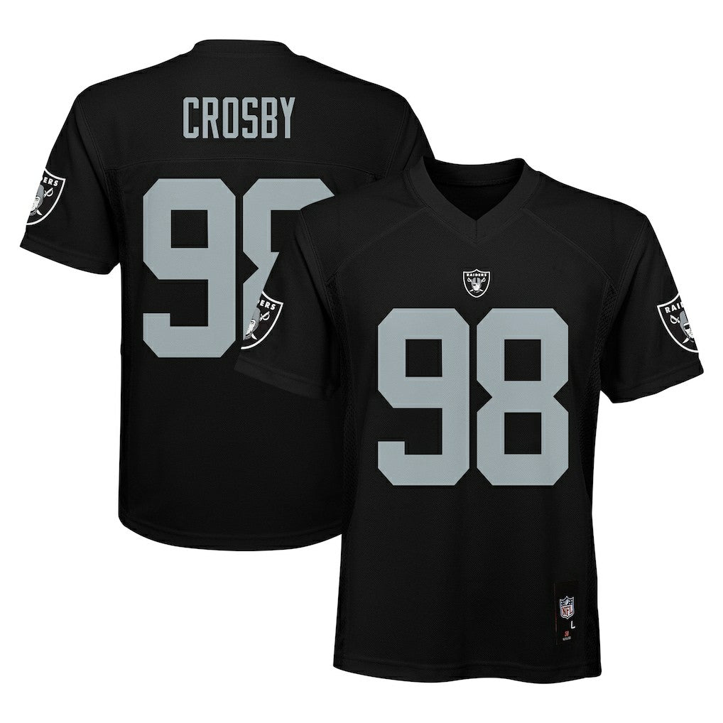 Maxx Crosby Las Vegas Raiders Youth Replica Player Jersey Black | NFL