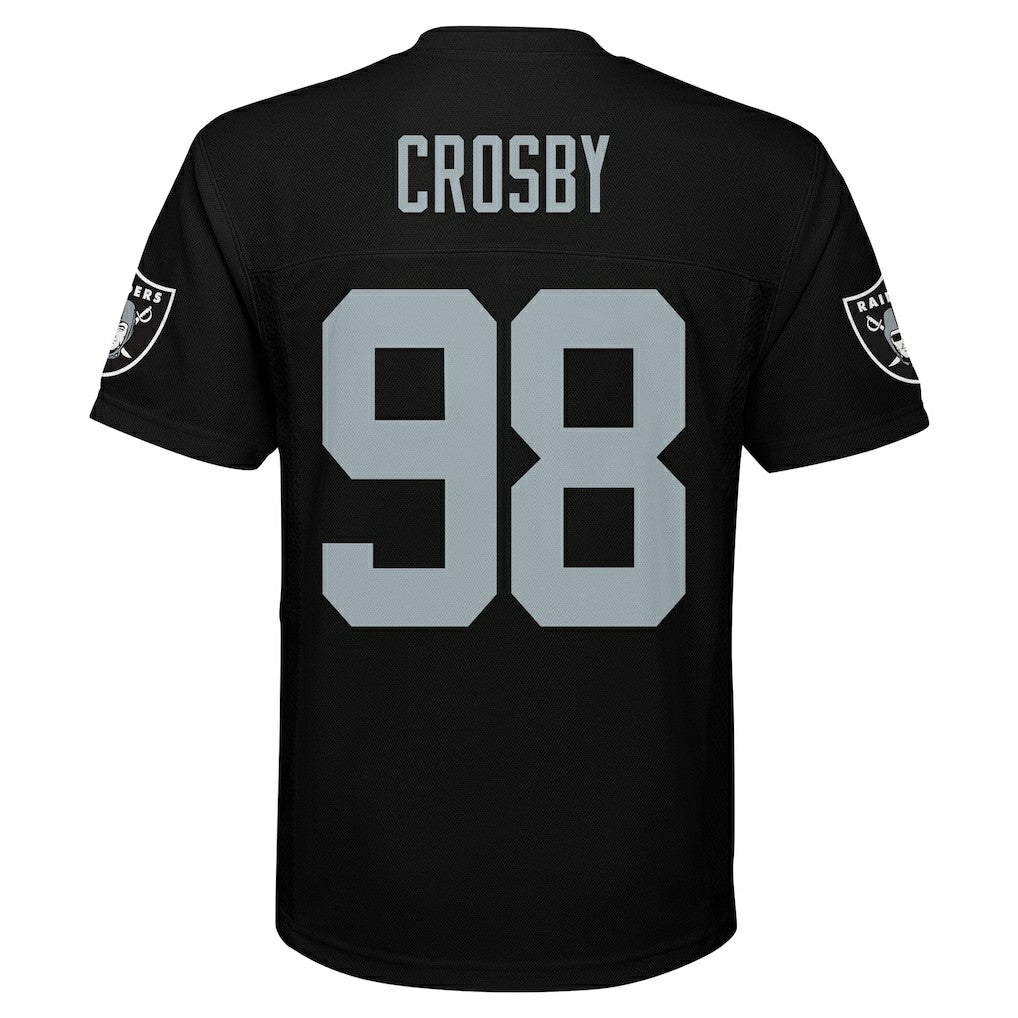 Maxx Crosby Las Vegas Raiders Youth Replica Player Jersey Black | NFL