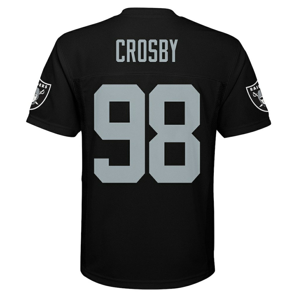 Maxx Crosby Las Vegas Raiders Youth Replica Player Jersey Black | NFL