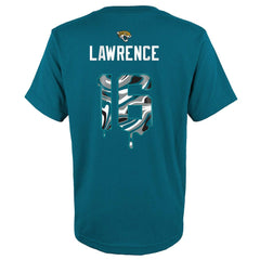 Trevor Lawrence Jacksonville Jaguars Youth Mainliner Drip Player Name & Number T-Shirt Teal | NFL