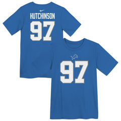 Aidan Hutchinson Detroit Lions Preschool Player Name & Number T-Shirt Blue | Nike for Sale