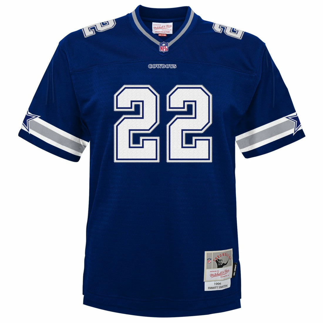 Emmitt Smith Dallas Cowboys Youth 1996 Legacy Jersey Navy | Mitchell & Ness