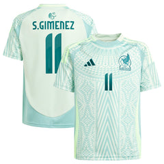 Santiago Giménez Mexico National Team Youth 2024 Away Replica Player Jersey Green | Adidas Online