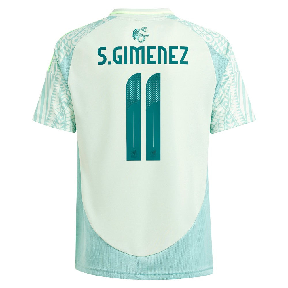 Santiago Giménez Mexico National Team Youth 2024 Away Replica Player Jersey Green | Adidas Online