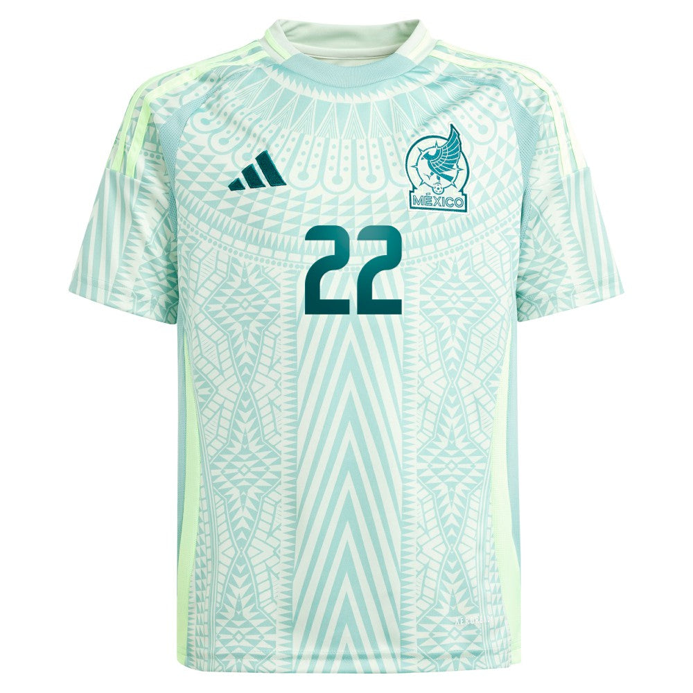Hirving Lozano Mexico National Team Youth 2024 Away Replica Player Jersey Green | Adidas
